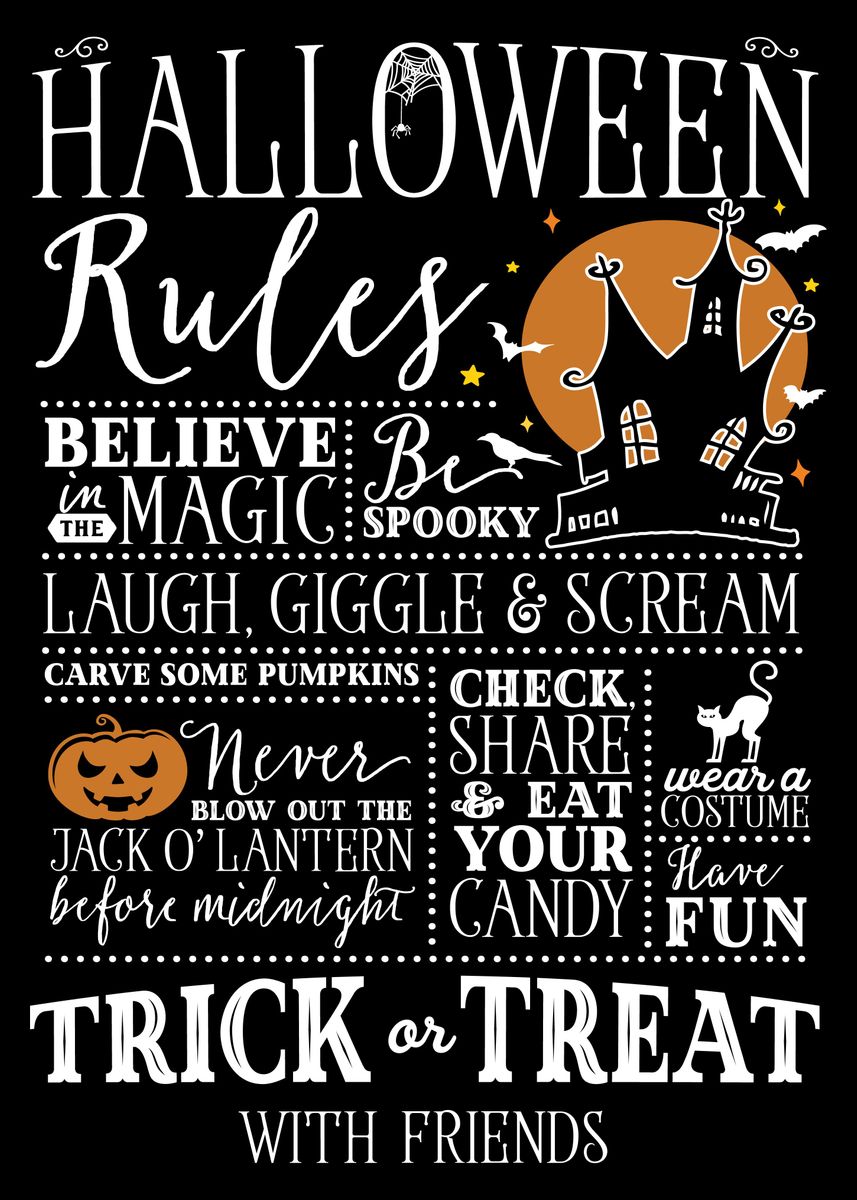 Have Fun Halloween Rules Poster Picture Metal Print Paint By have-fun-halloween-rules-poster-picture-metal-print-paint-by