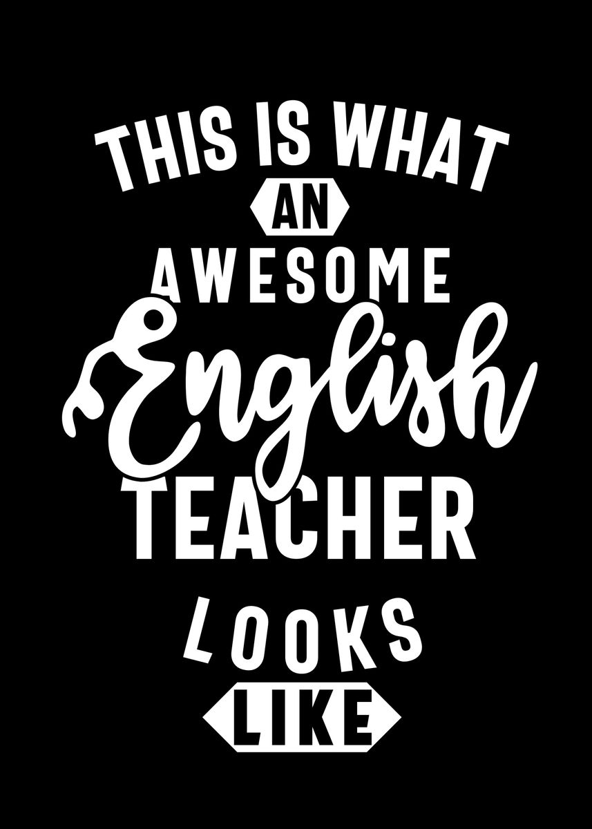 English Teacher Funny Poster By Issam Ouardi Displate 1771