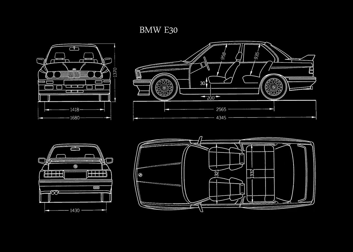 BMW M3 E30 US Poster 31 – 'Breaks The Record Again' – Original Vintage Mint Rare