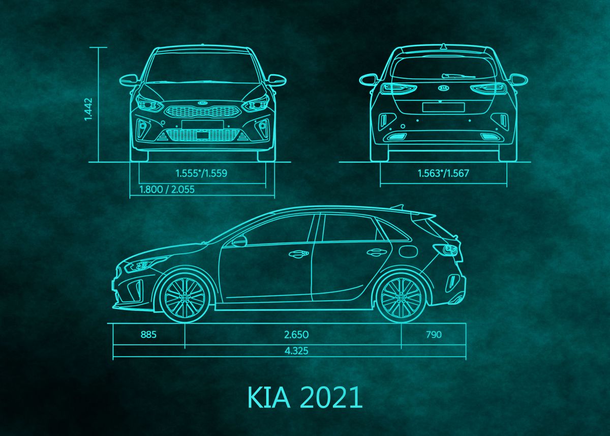 'kia ceed GT 2021 ' Poster by Fast Elevator Displate