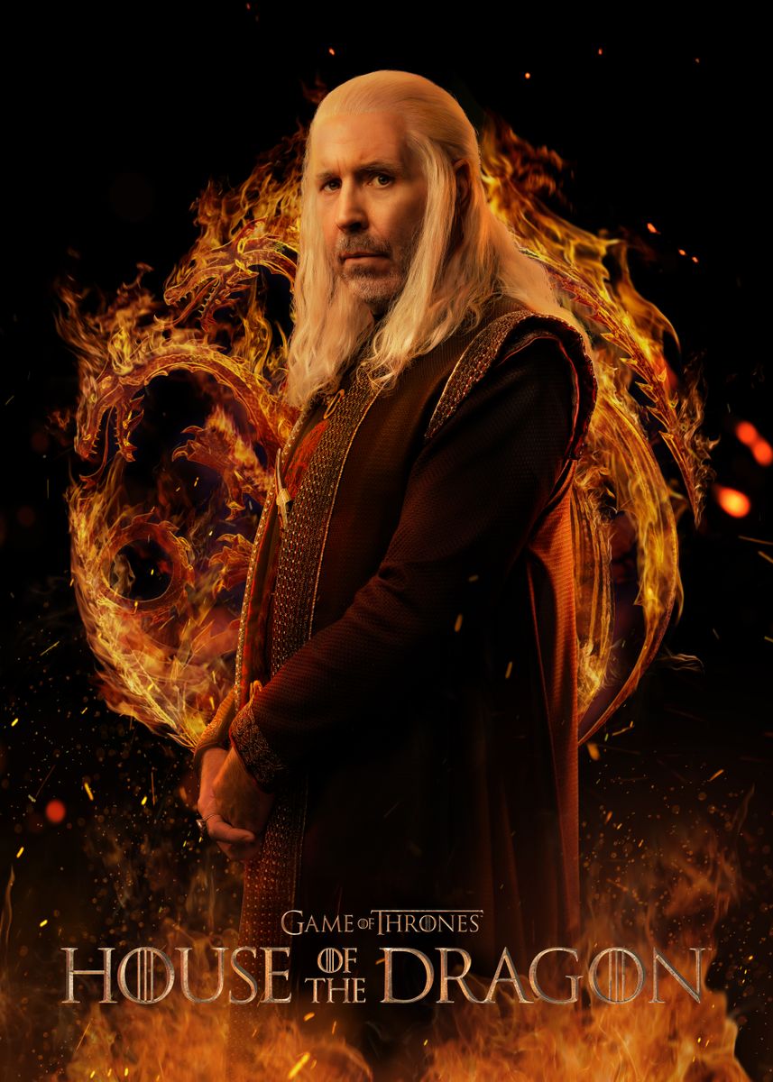 'King Viserys Targaryen' Poster, picture, metal print, paint by House