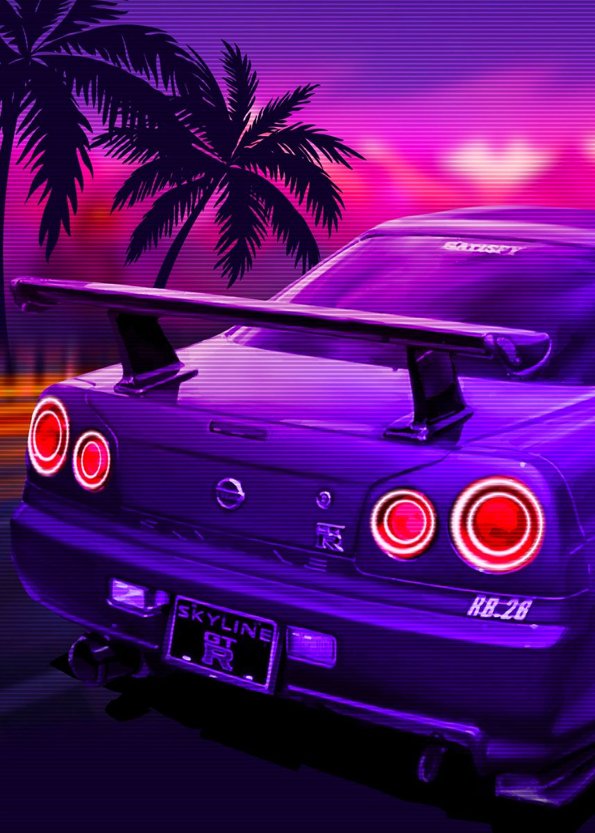 'Gtr r34 skyline' Poster by Boon Edgar | Displate