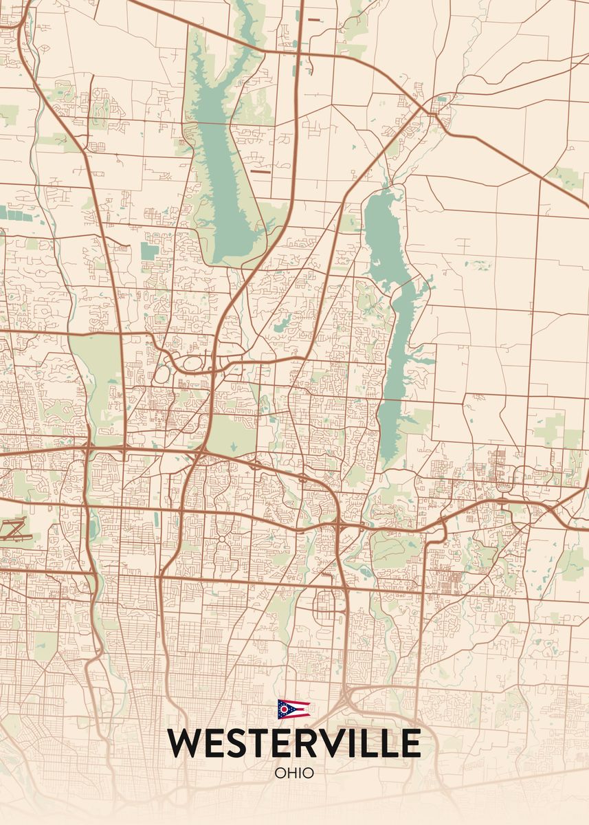 'Westerville OH' Poster by IMR Designs Displate