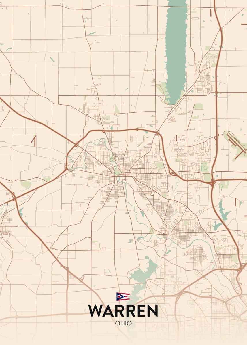 'Warren OH' Poster by IMR Designs Displate