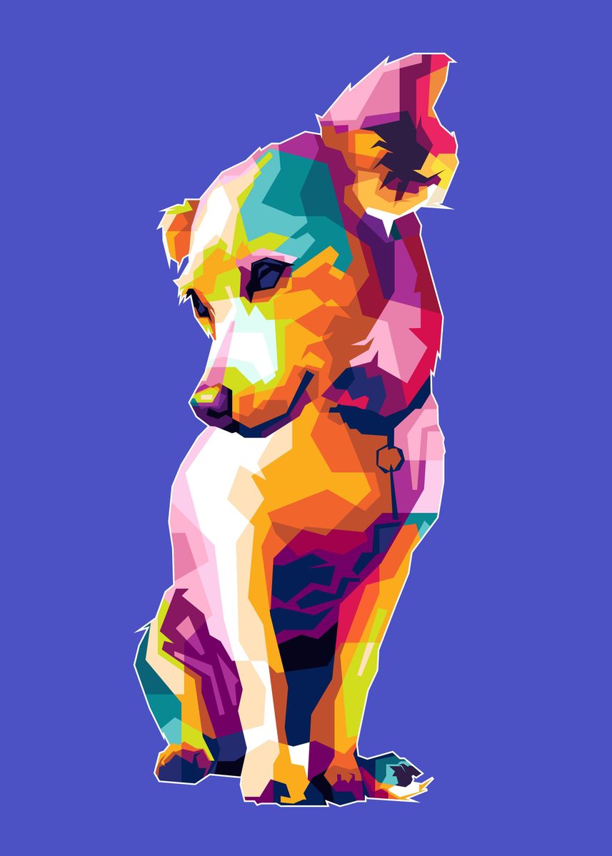 'dog pop' Poster by Dedew Doublede | Displate