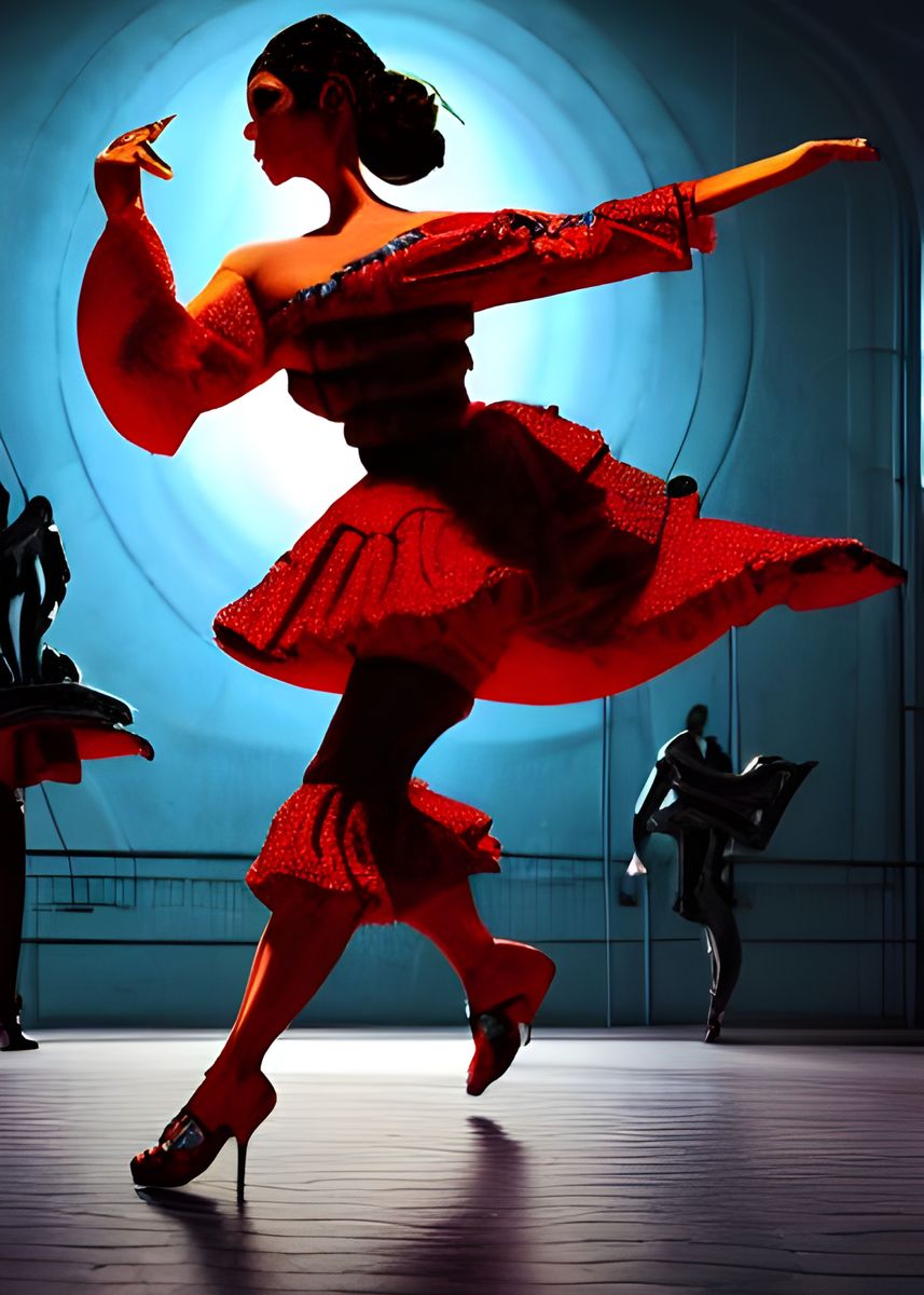 'Woman dancing Flamenco' Poster by Christine aka stine1 | Displate