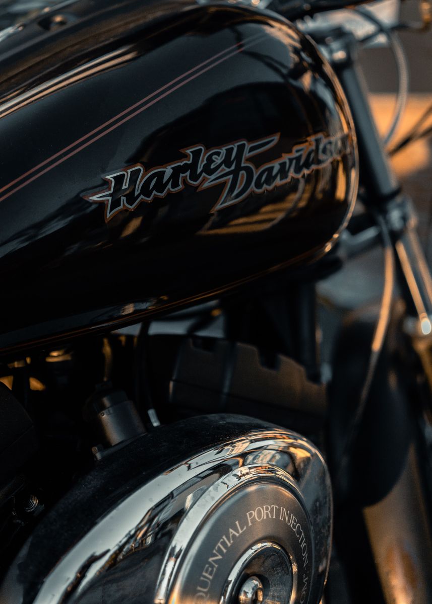 'motif Harley Davidson Bike' Poster By Sam Brady 