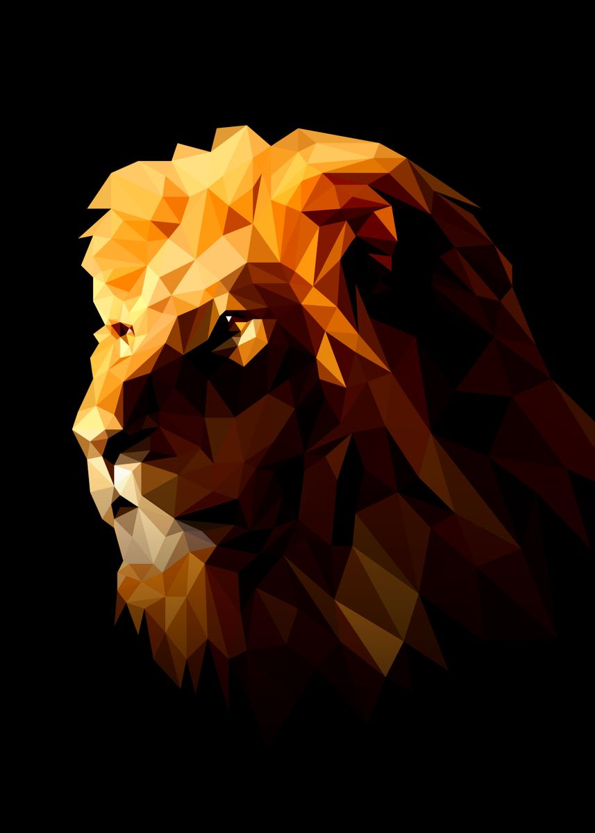 'Lion' Poster, picture, metal print, paint by dung nguyen | Displate