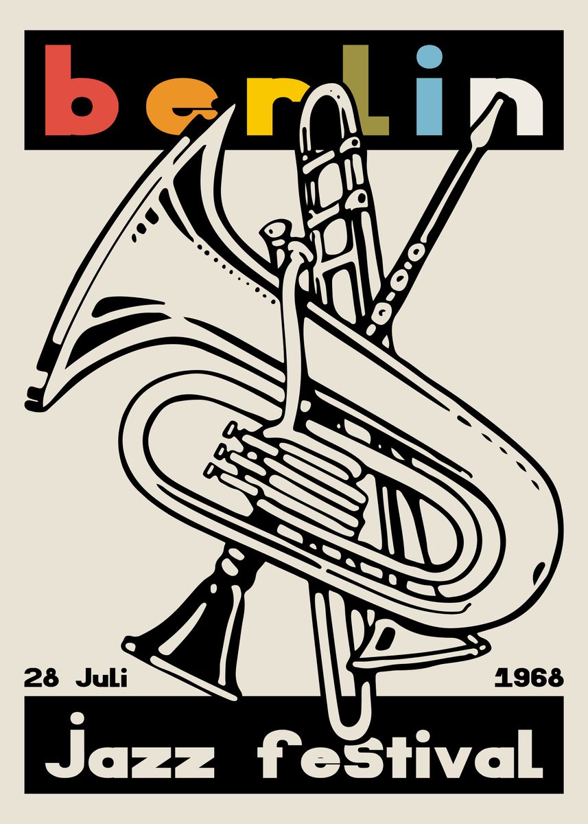 'Berlin Jazz Festival' Poster by BluePinkPanther Displate