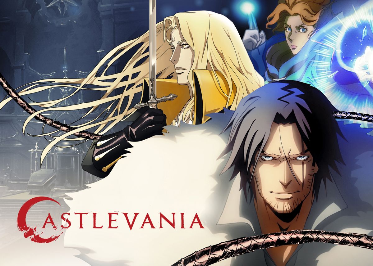 'Trevor, Alucard and Sypha' Poster by Castlevania | Displate