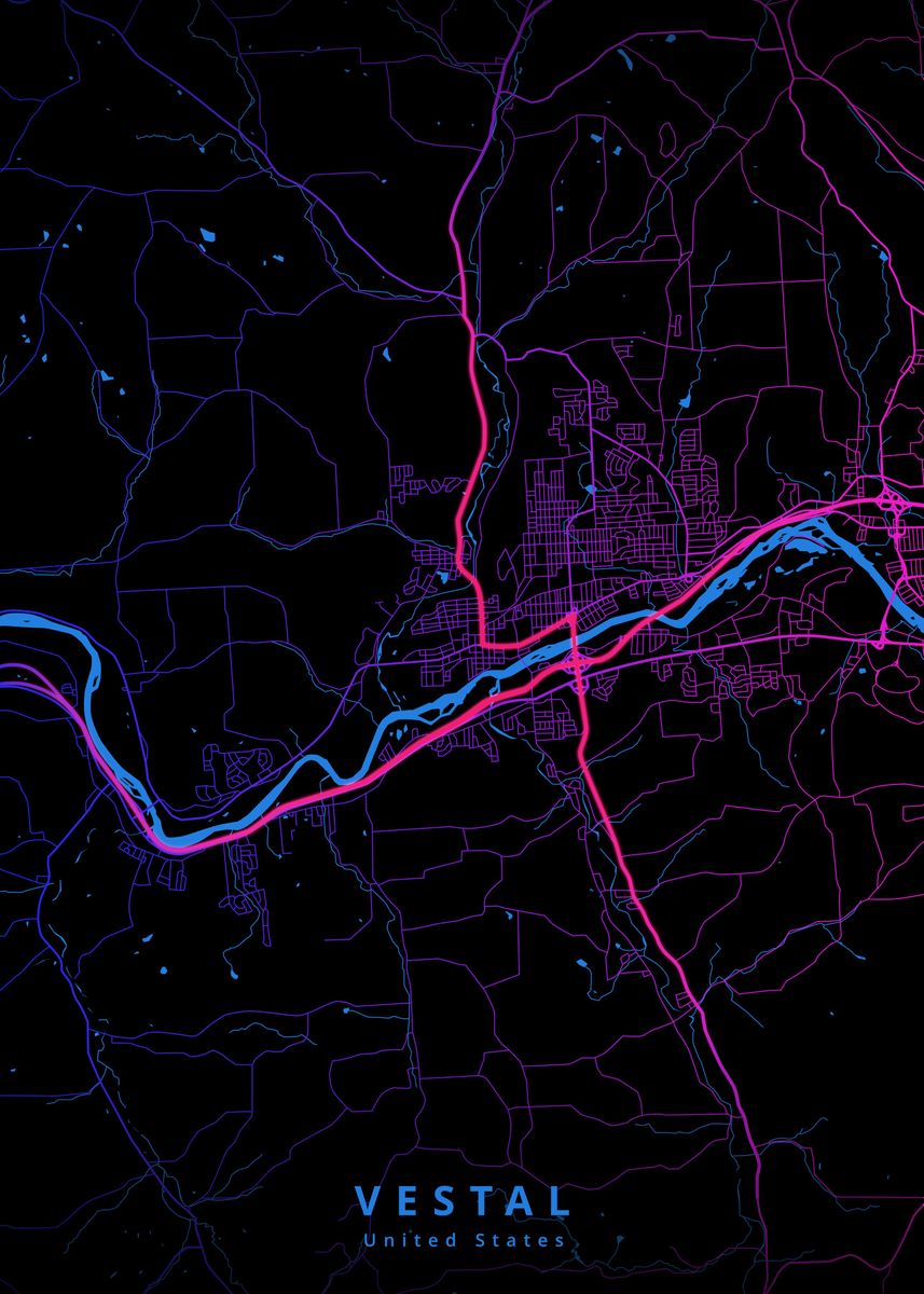 'Vestal NY' Poster by Deeo Displate