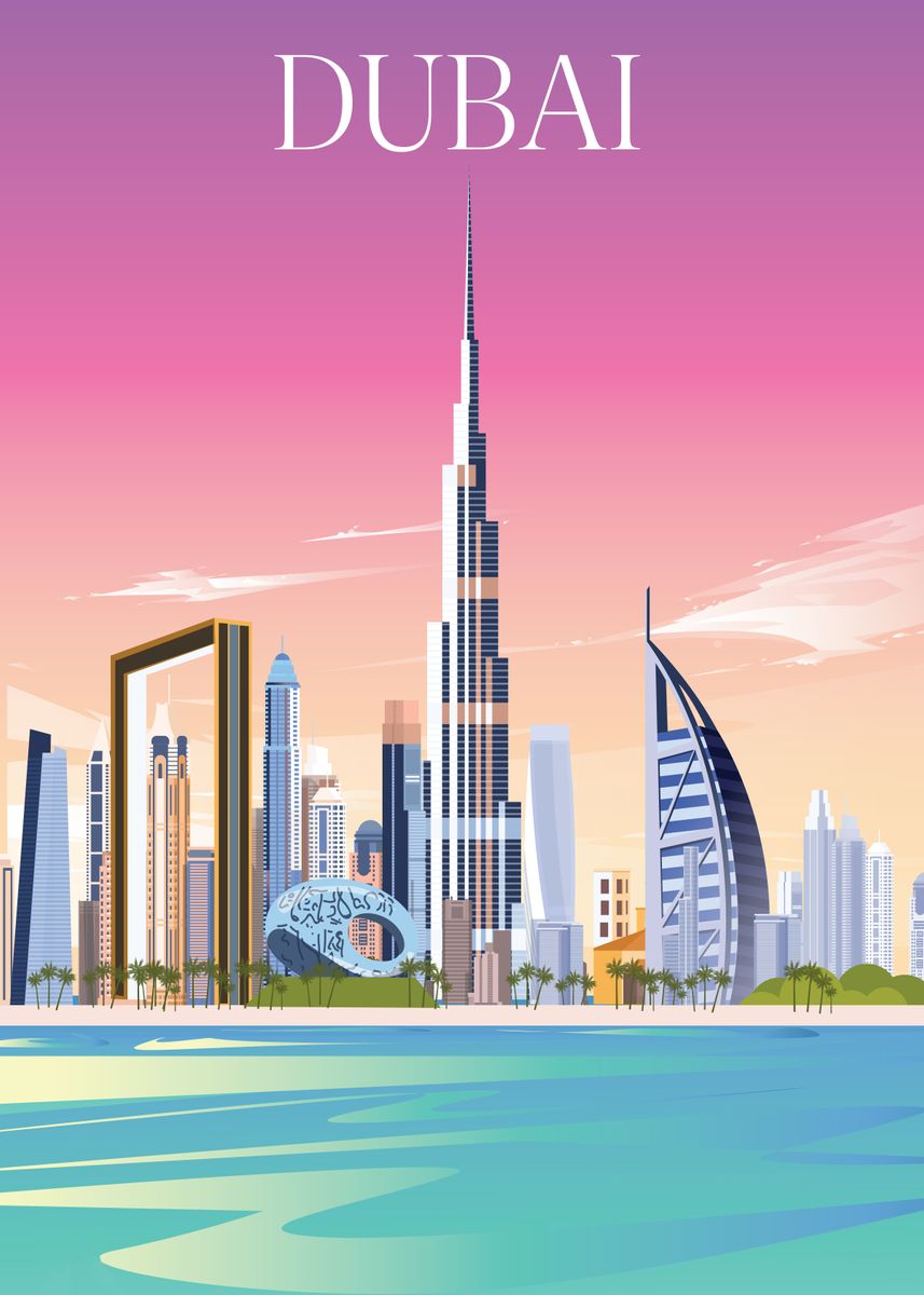  Dubai 1 Poster By Caravan Studio Displate