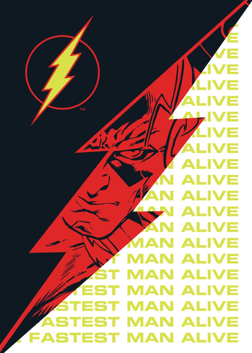 'The Flash's Lightning' Poster, picture, metal print, paint by DC ...