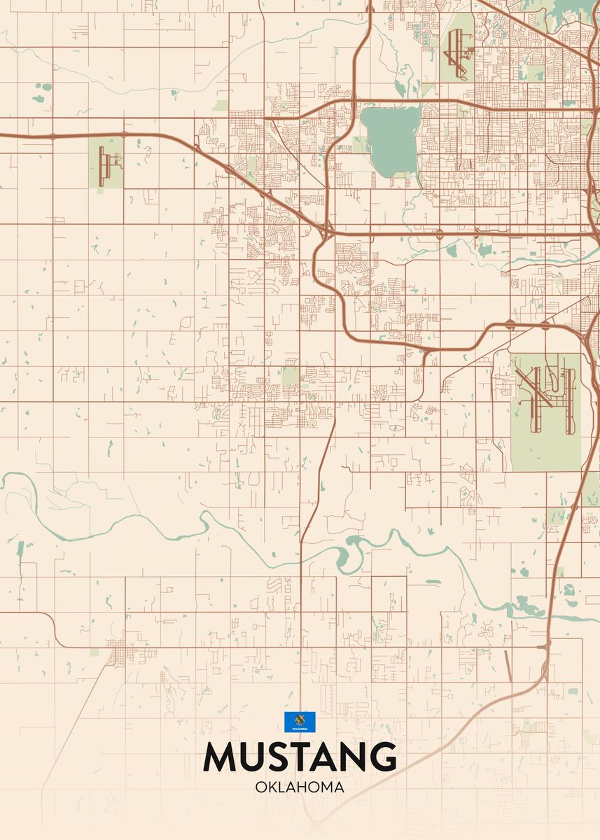 'Mustang OK' Poster, picture, metal print, paint by IMR Designs Displate