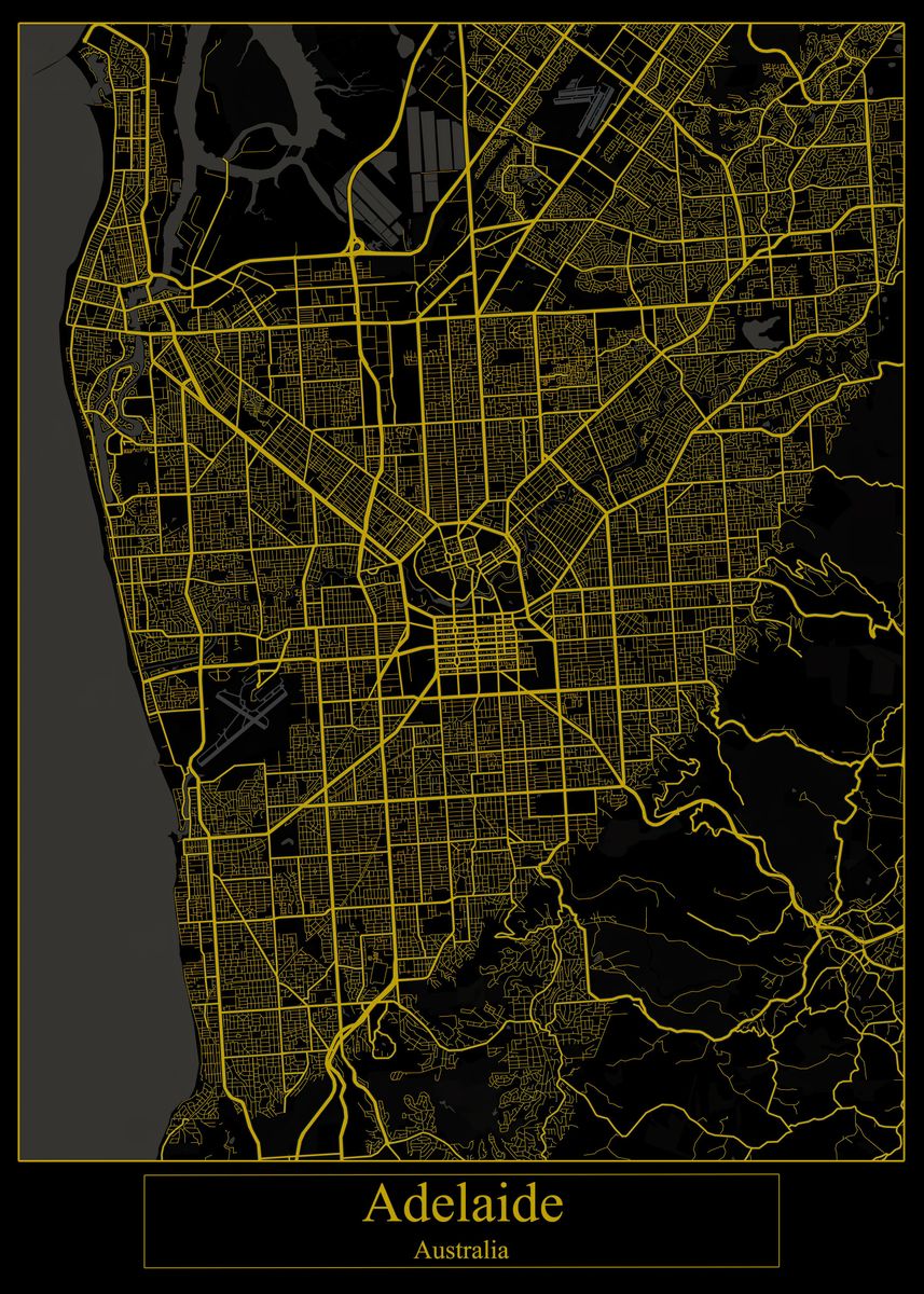 'Adelaide Australia' Poster by Zake Yonkou Displate
