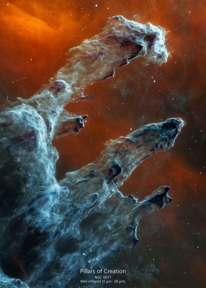 'Pillars of Creation' Poster, picture, metal print, paint by Galaxy