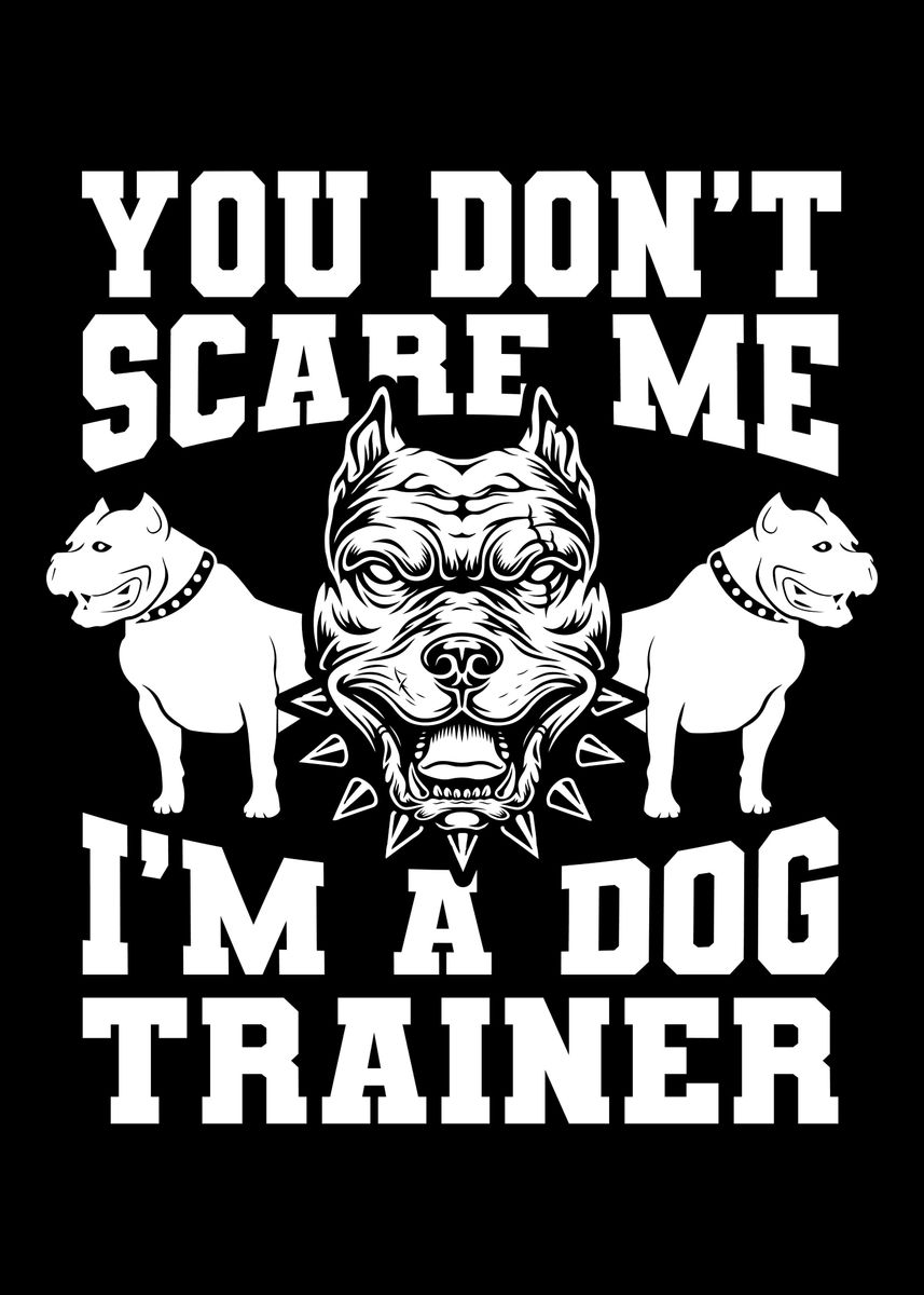dog-trainer-poster-picture-metal-print-paint-by-crazysquirrel