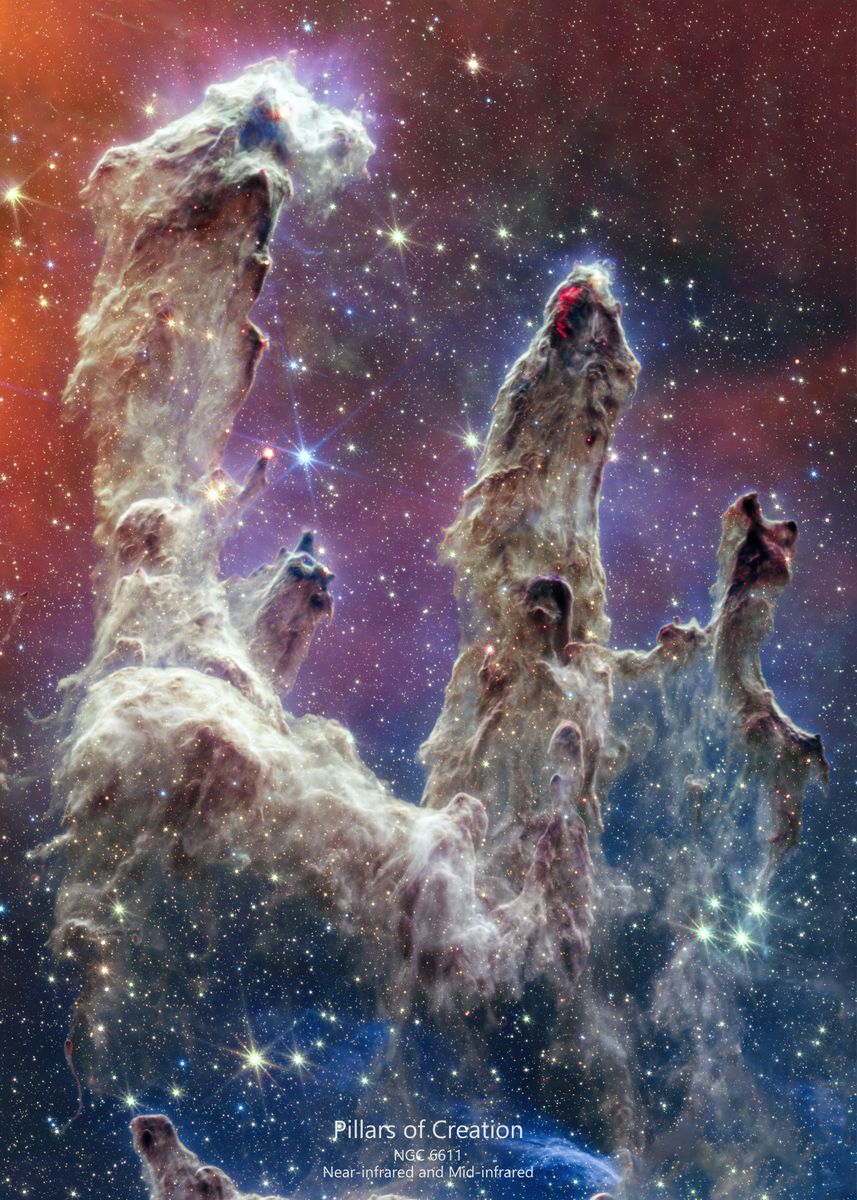 'Pillars of Creation' Poster, picture, metal print, paint by Galaxy ...