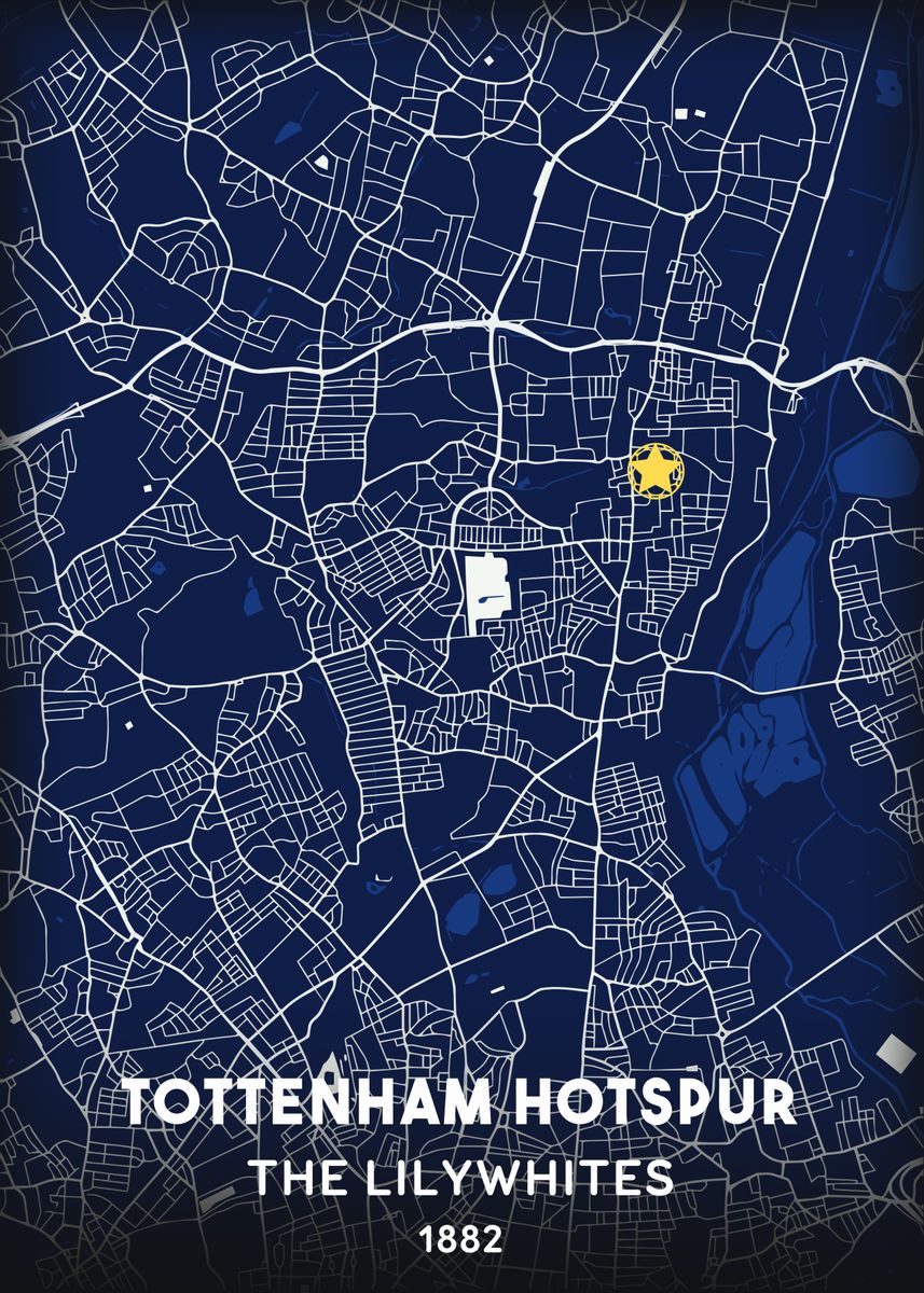 'Tottenham Hotspur' Poster, picture, metal print, paint by Yates ...