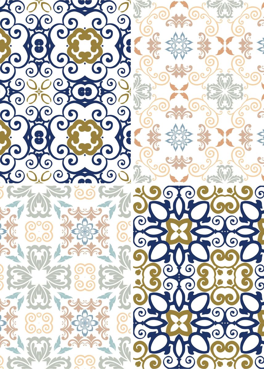 ‘Mediterranean Blue Tile 16’ Poster by Aloke Design | Displate