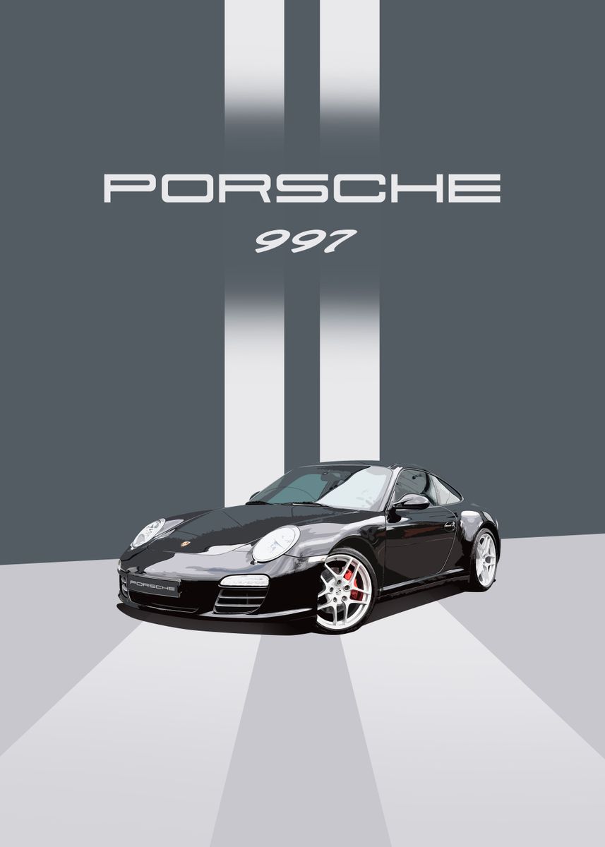  Porsche 997 Poster by Car Enthusiast Arts Displate