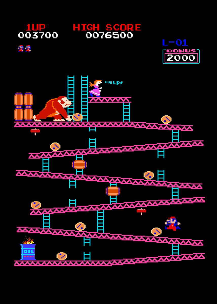 Donkey Kong Arcade Poster | linsdevasconcellos.org.br