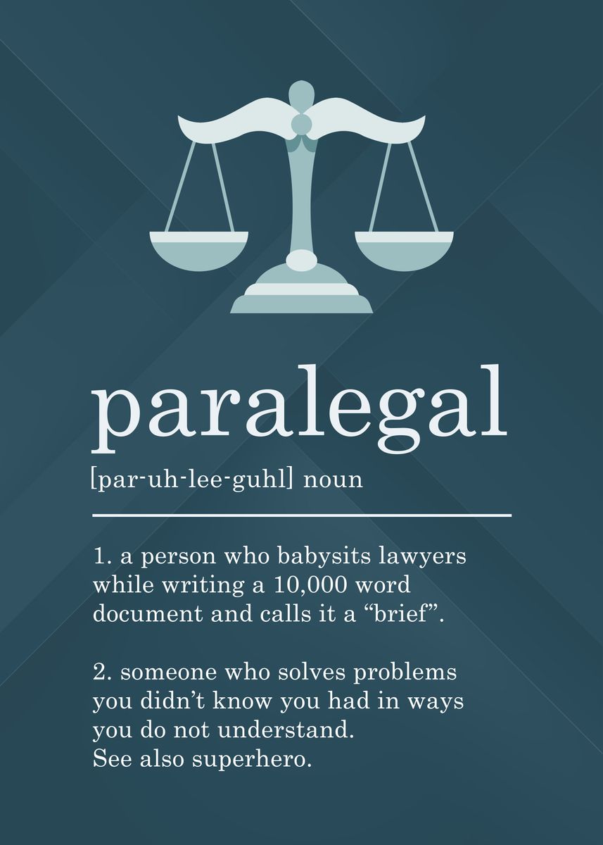 'Funny Paralegal Definition' Poster by 84PixelDesign | Displate