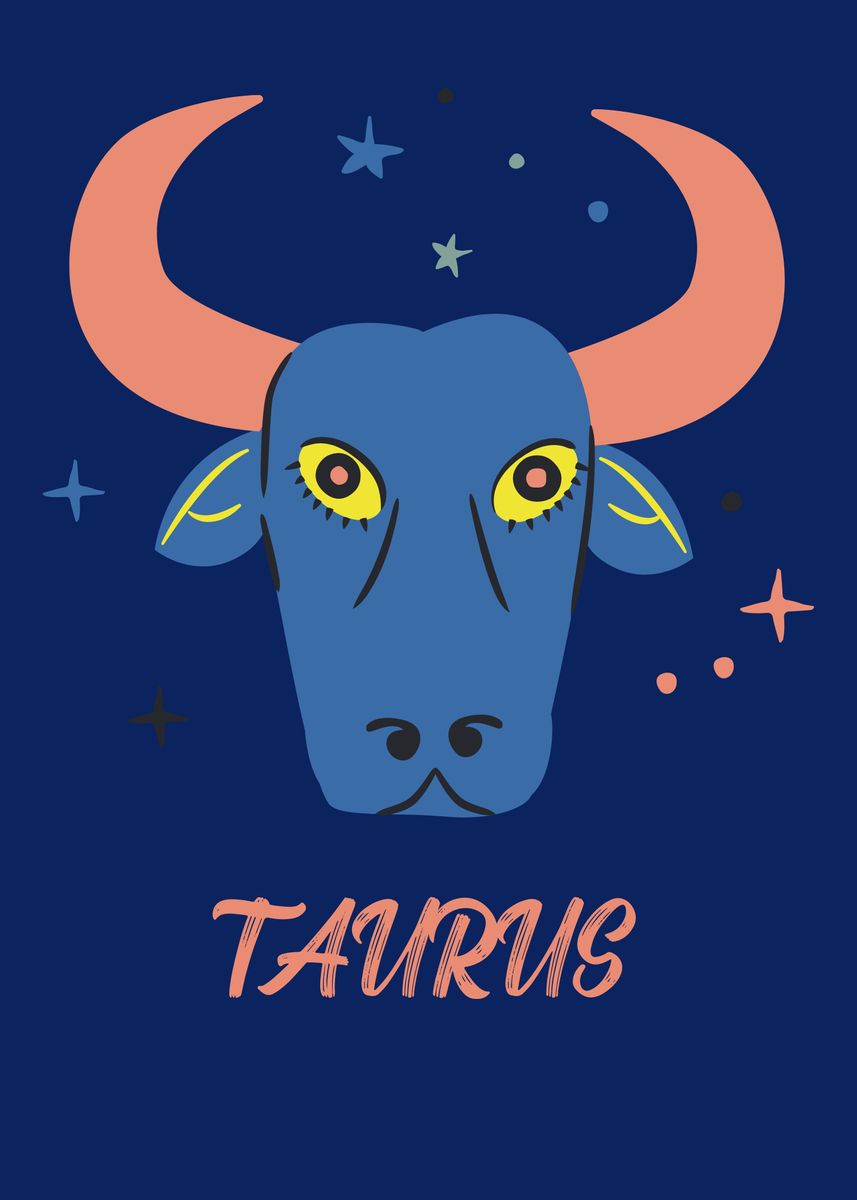 'star sign taurus' Poster, picture, metal print, paint by Oizy ...