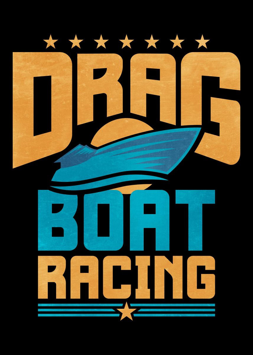 'Retro Drag Boat Racing' Poster by Hexor | Displate
