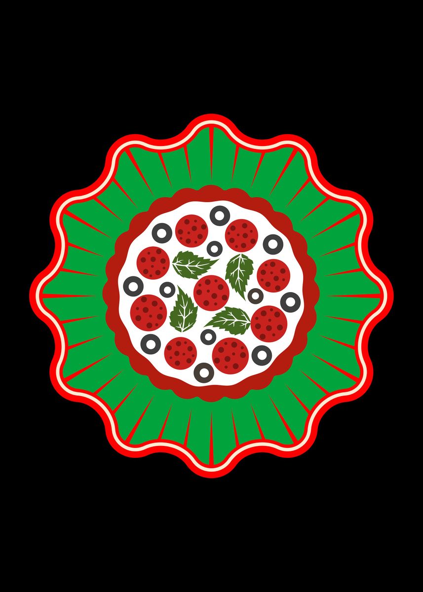 'pepperoni' Poster, picture, metal print, paint by Linda anggraeni | Displate