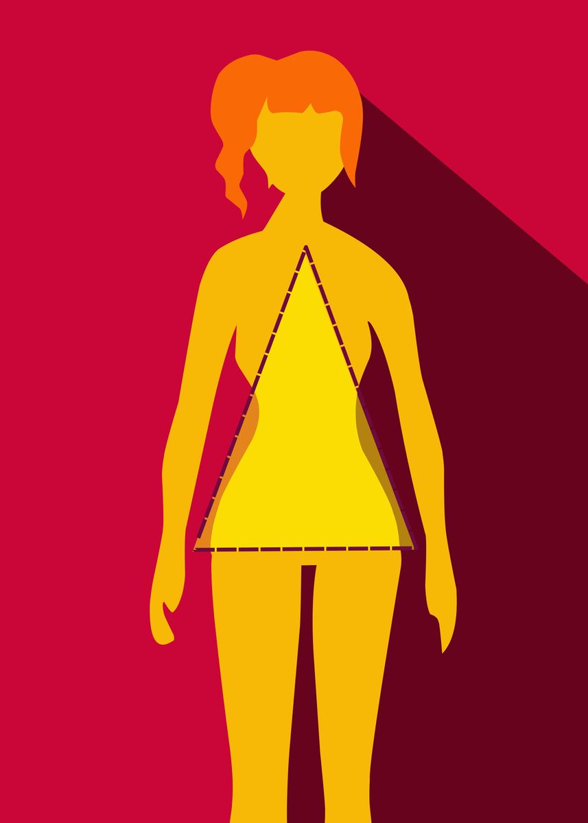 'triangle woman painting' Poster, picture, metal print, paint by Mshel ...