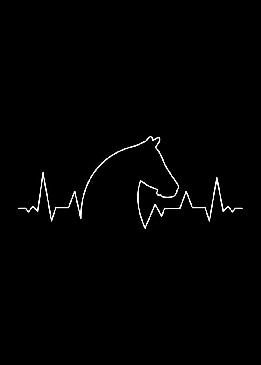 'Horse Heartbeat Riding ' Poster, picture, metal print, paint by biNutz ...