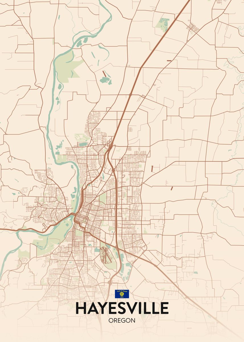 'Hayesville OR' Poster by IMR Designs Displate