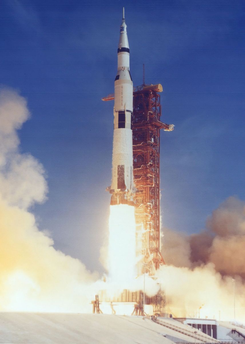 'saturn V Launching' Poster, Picture, Metal Print, Paint By Galaxy 