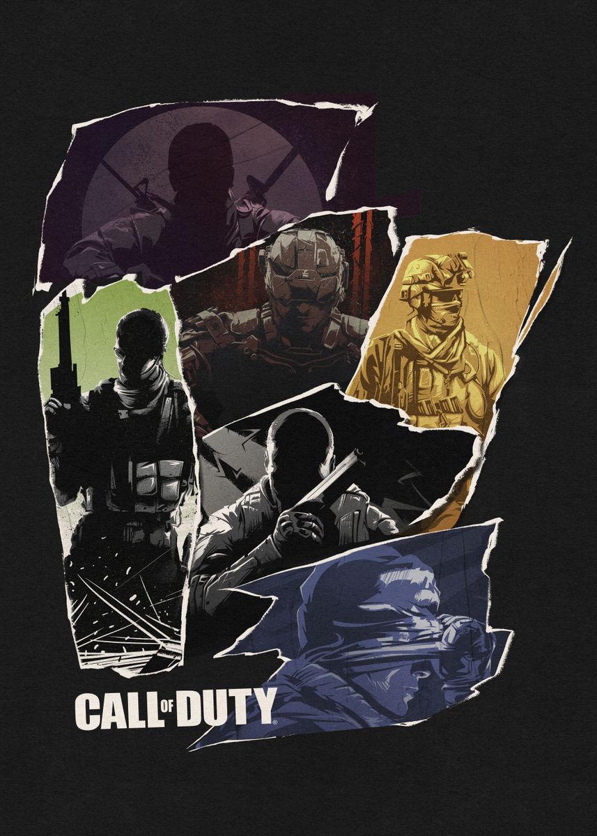 'Call of Duty Collage' Poster, picture, metal print, paint by Call of ...