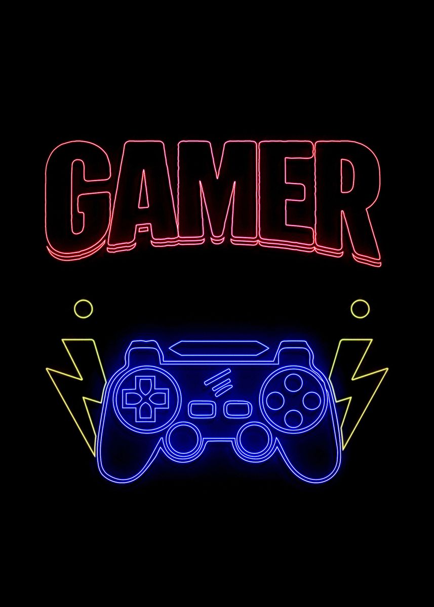 'gamer black' Poster by ad yosef | Displate