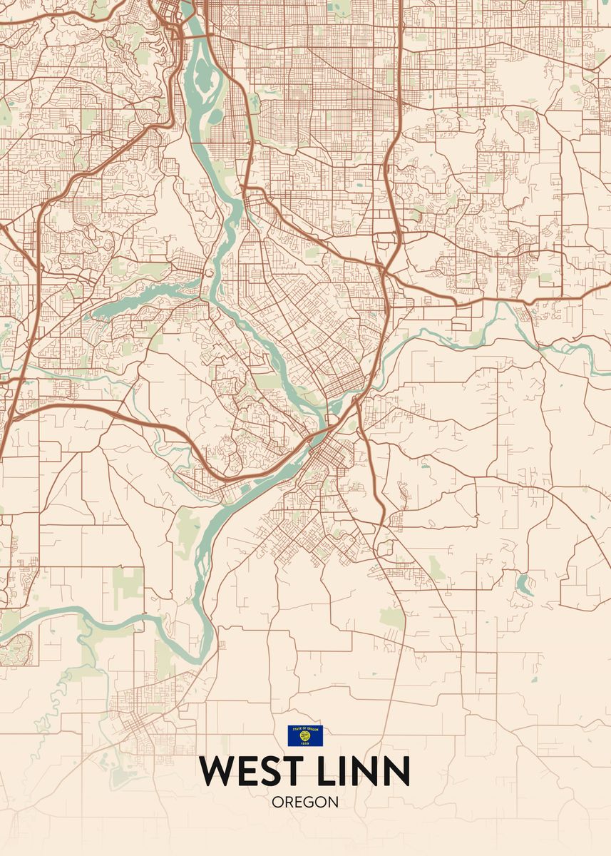 'West Linn OR' Poster by IMR Designs Displate