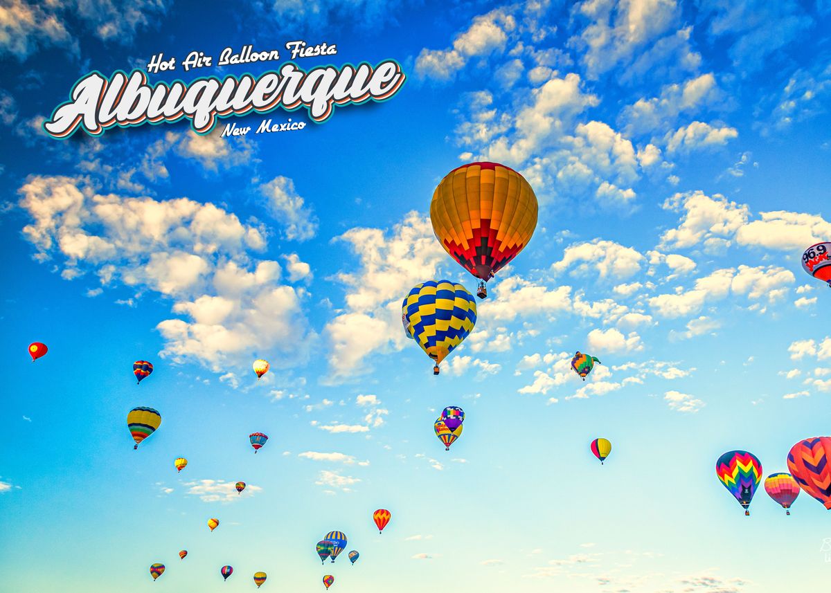 Hot Air Balloon Fiesta' Poster by Gestalt Imagery | Displate