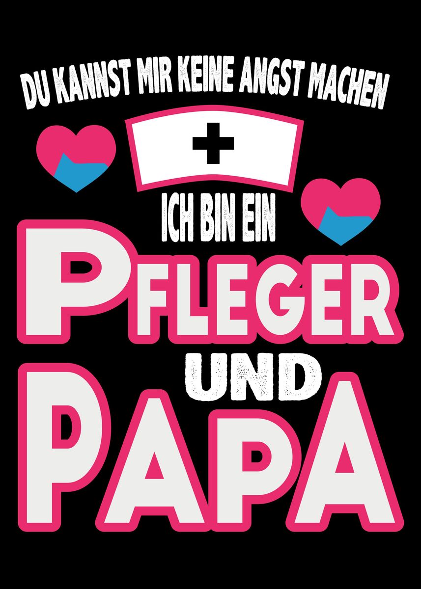 'Krankenschwesternspruch' Poster, picture, metal print, paint by
