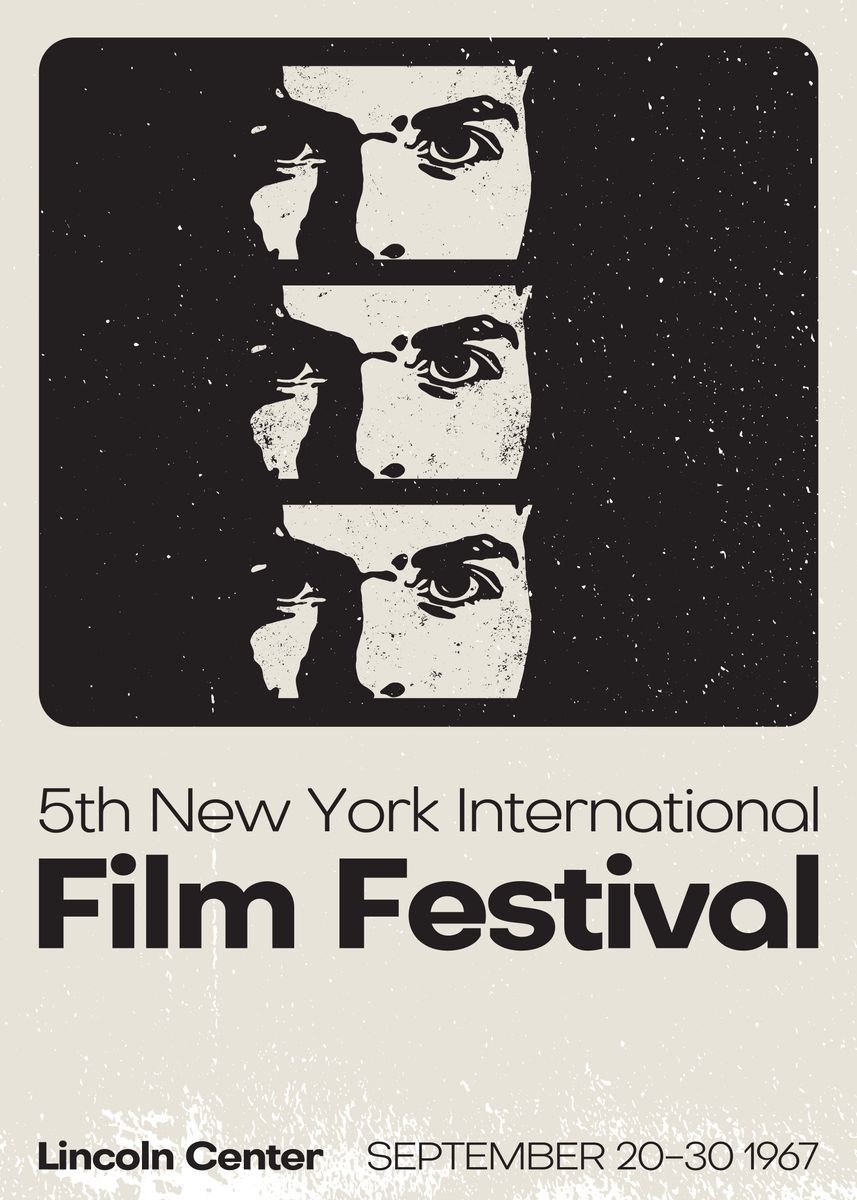 'NYC Film Festival Poster' Poster, picture, metal print, paint by