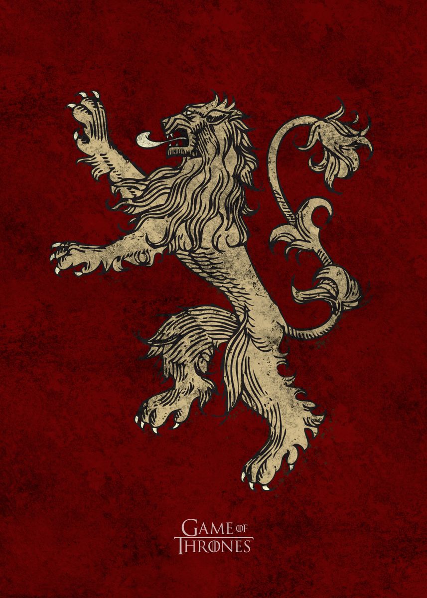 'Lannister Dark Sigil' Poster, picture, metal print, paint by Game of ...