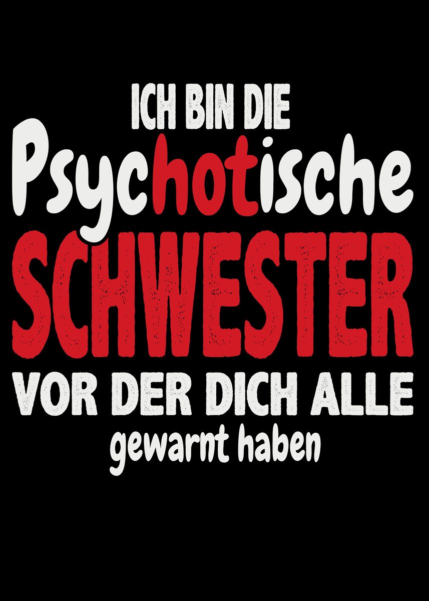 'Krankenschwesternspruch' Poster, picture, metal print, paint by