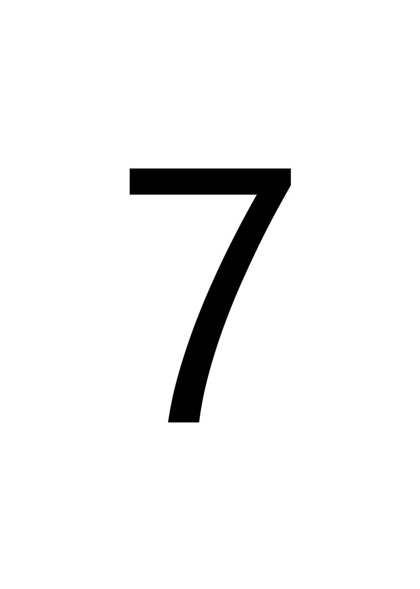 '7' Poster, picture, metal print, paint by Number Nine | Displate