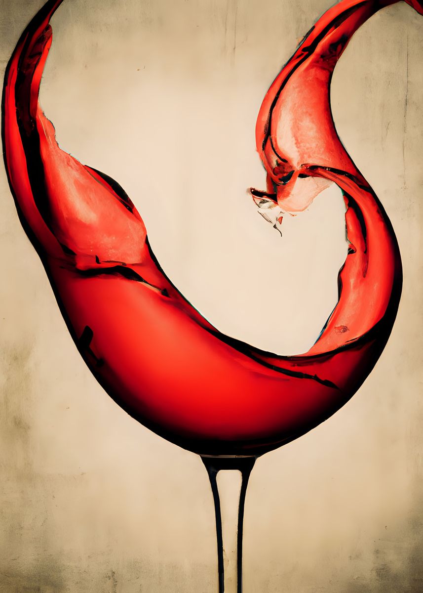 'Wine Flame' Poster, picture, metal print, paint by ACR ACR | Displate