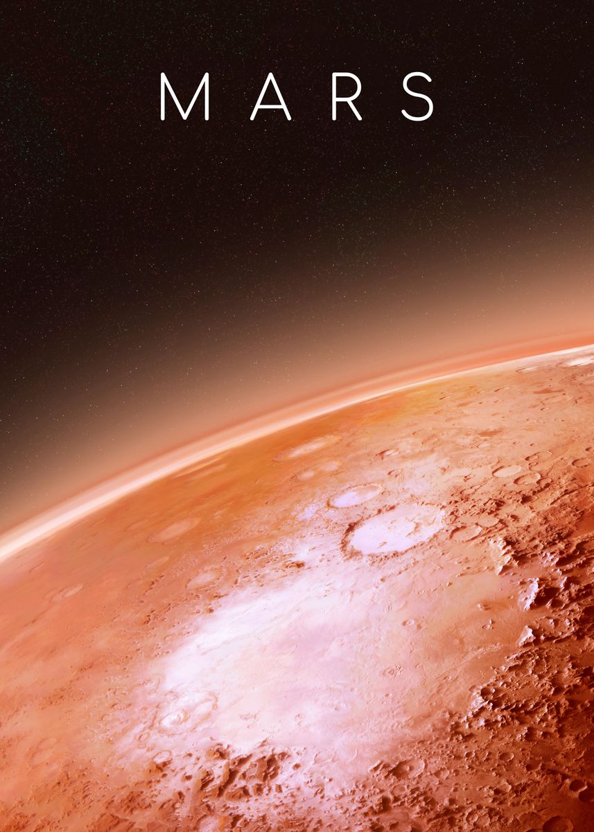 'Planet Mars' Poster, picture, metal print, paint by AstrumSpace | Displate