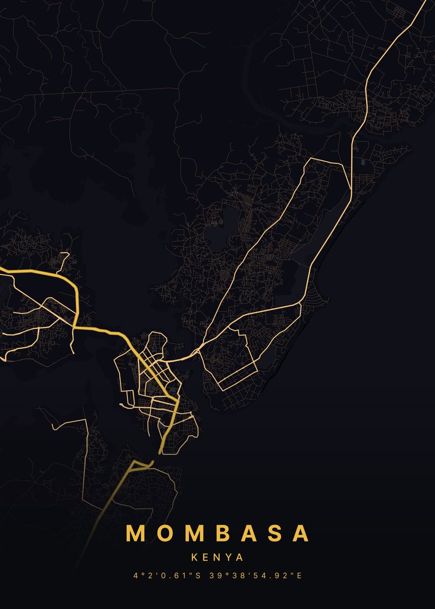 'Mombasa Kenya' Poster by Kemi Solaja Displate