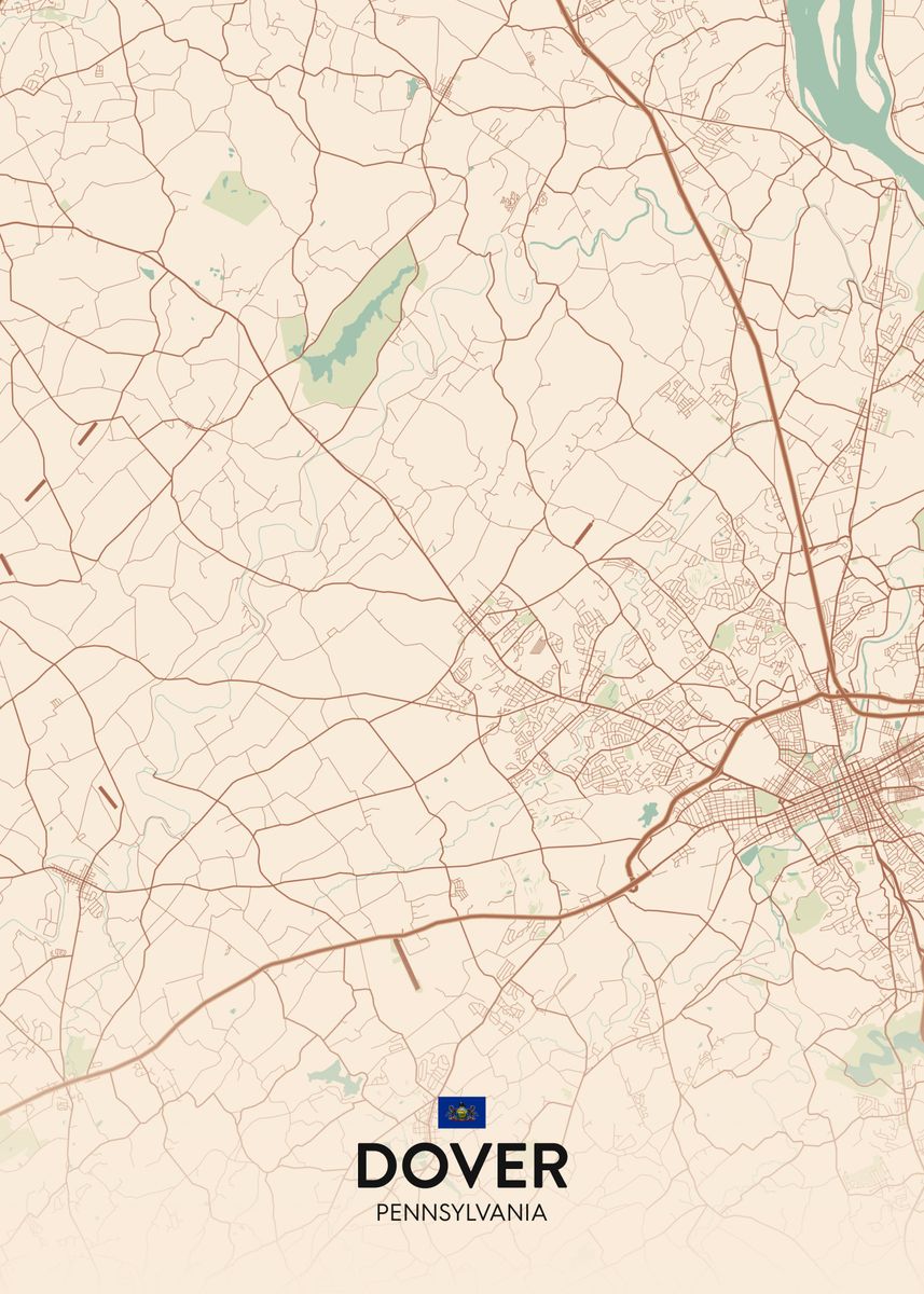 'Dover PA' Poster, picture, metal print, paint by IMR Designs Displate