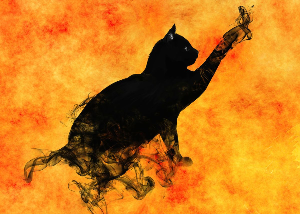 'Cat' Poster by Riddle Mack | Displate