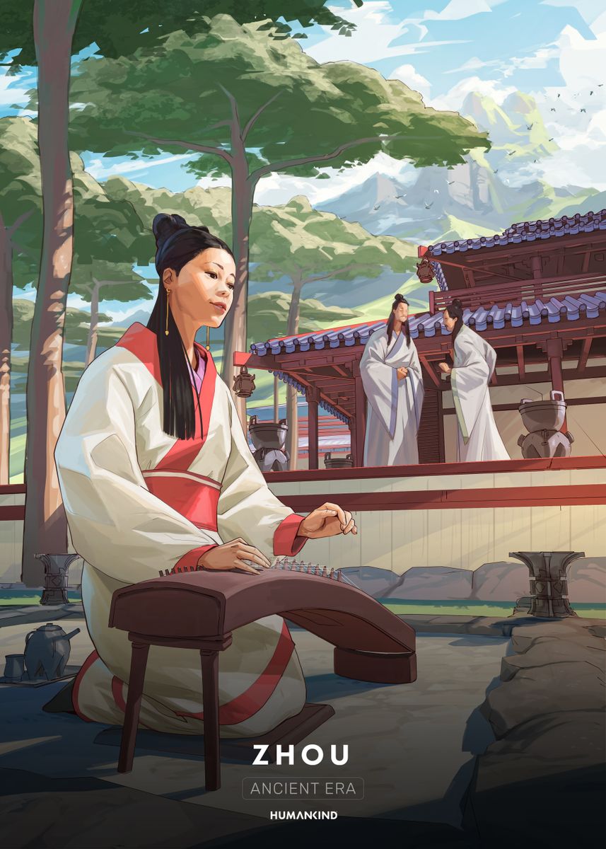 'Zhou' Poster, picture, metal print, paint by Humankind | Displate