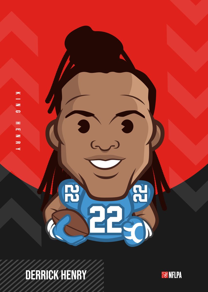 Derrick Henry Poster Wall Art Sports Poster Fan Art Wall 